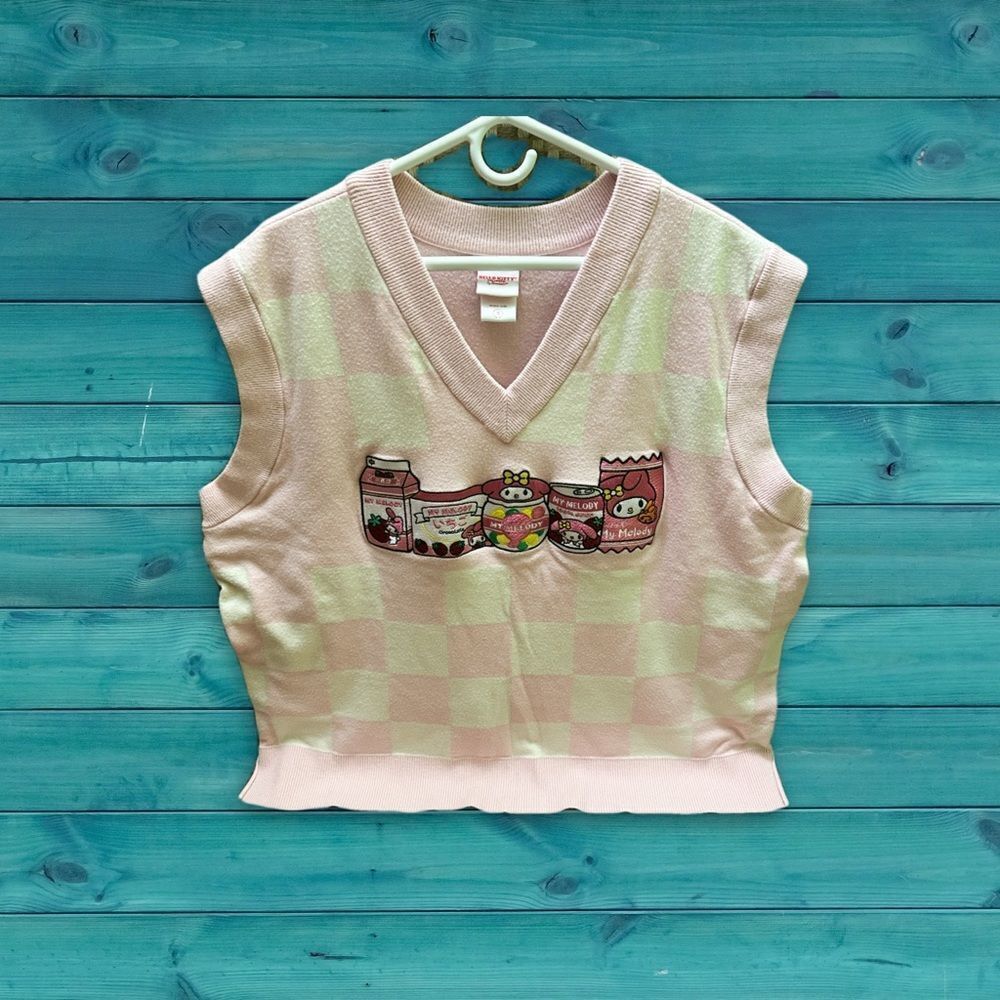 Sanrio My Melody Kawaii Mart Checker Vest